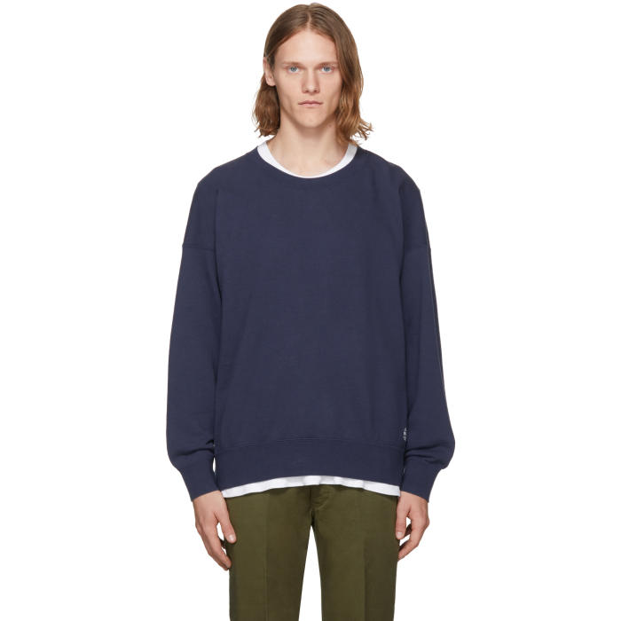 Photo: Visvim Navy Vintage Basic Stencil Jumbo Sweatshirt