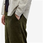Oliver Spencer Men's Cord Drawstring Trousers in Green