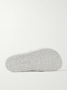 LOEWE - Terra Vulca Rubber-Trimmed Suede Slip-On Sneakers - Purple