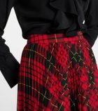 McQueen MacQueen pleated tartan midi skirt