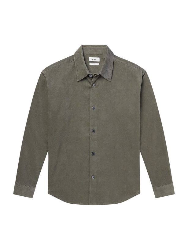 Photo: FRAME - Cotton-Corduroy Shirt - Gray