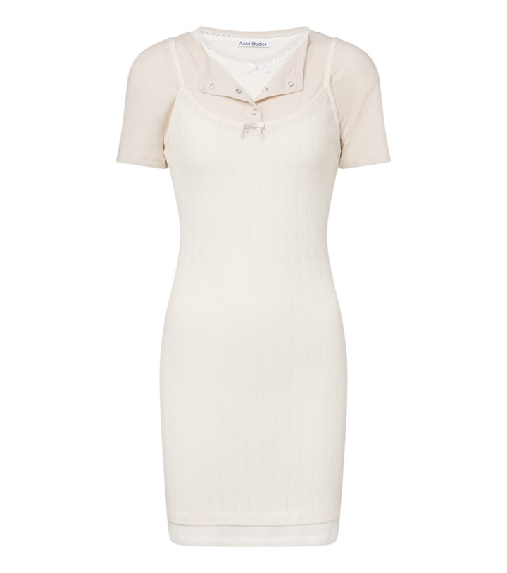 Photo: Acne Studios Layered knitted minidress