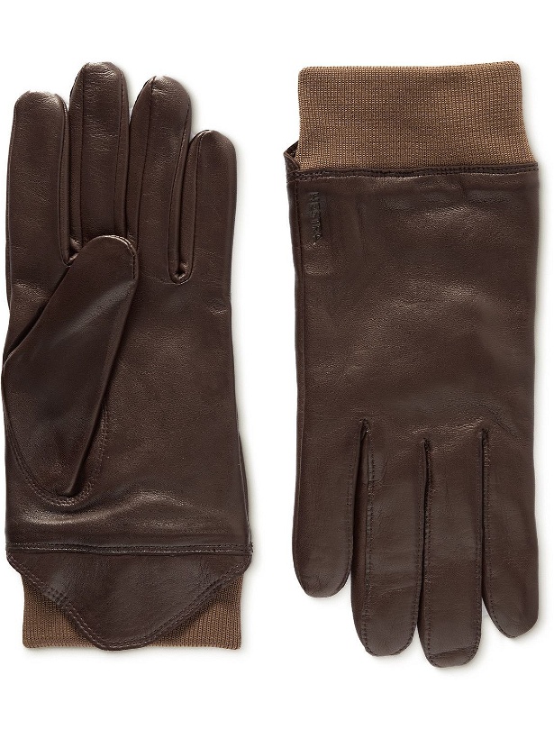 Photo: Hestra - Adrian Leather and Wool-Blend Gloves - Brown