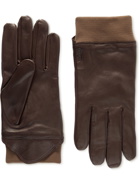 Hestra - Adrian Leather and Wool-Blend Gloves - Brown