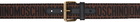 Moschino Brown Allover Logo Belt