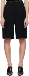 KHAITE Black Laden Shorts