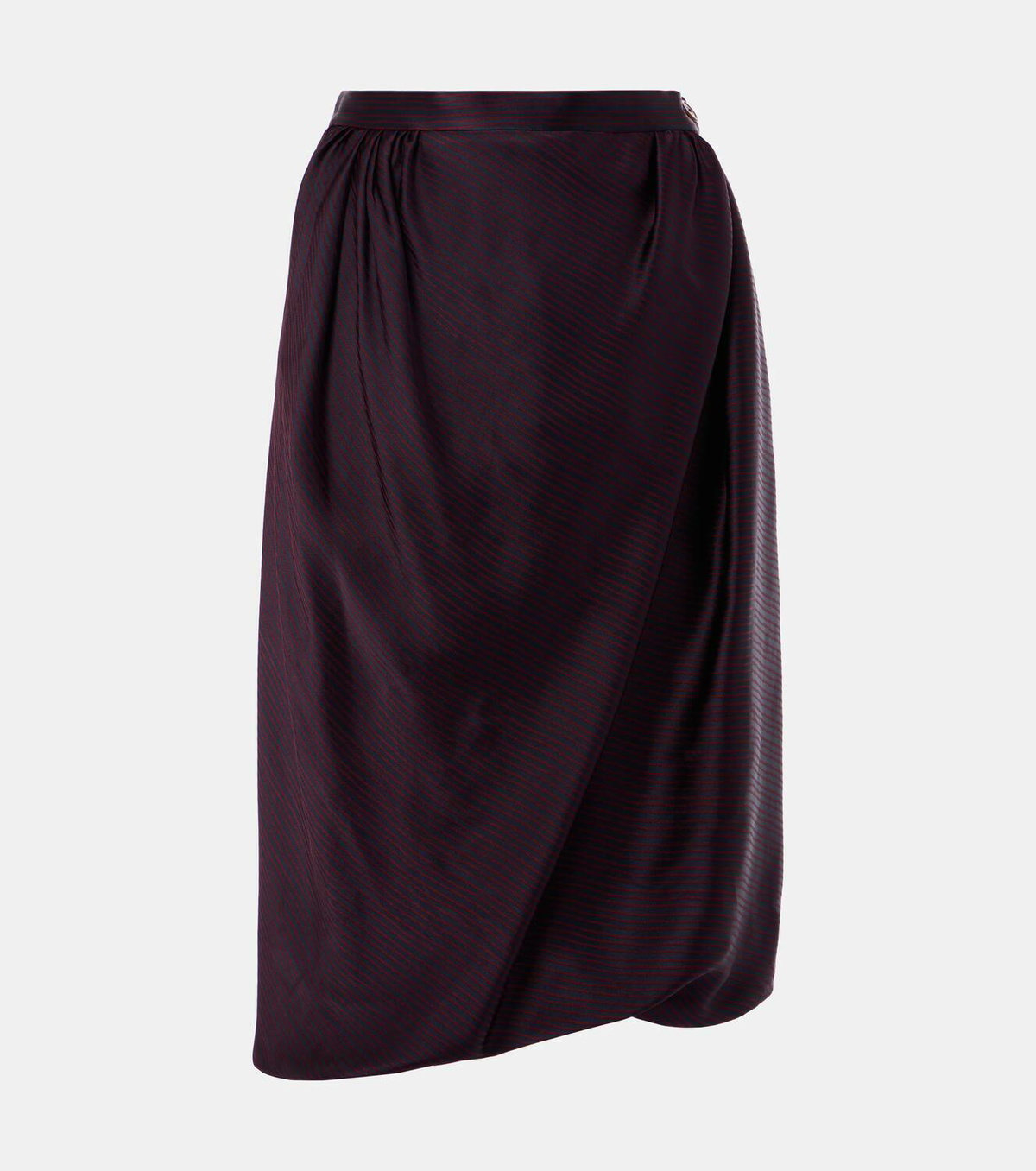VIVIENNE WESTWOOD スカート 25 Drunken striped draped 1014805 Drunken Drape virgin wool midi skirt in multicoloured
