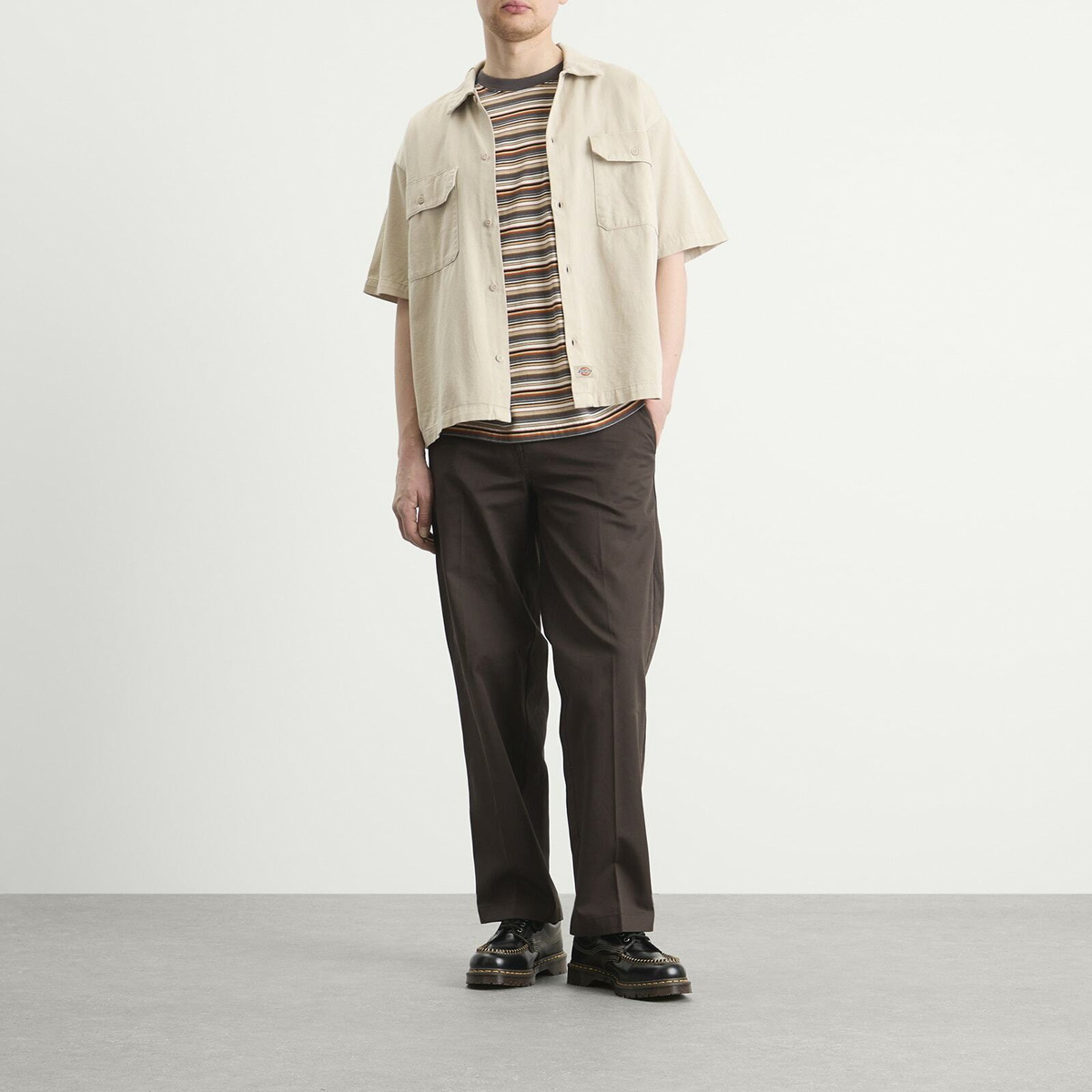 Dickies Men's 247 Garment Dyed Work Shirt in Stone