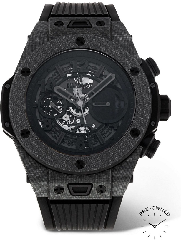 Photo: Hublot - Pre-Owned 2015 Big Bang Limited Edition Automatic Chronograph 45mm Carbon Fibre and Rubber Watch, Ref. No. 411.YT.1110.NR.ITI15