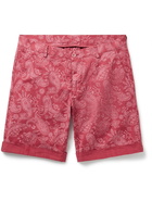 Etro - Straight-Leg Paisley-Print Cotton-Blend Twill Shorts - Red