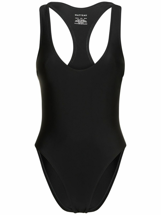 Photo: MATTEAU Racerback One Piece Nylon Swimsuit