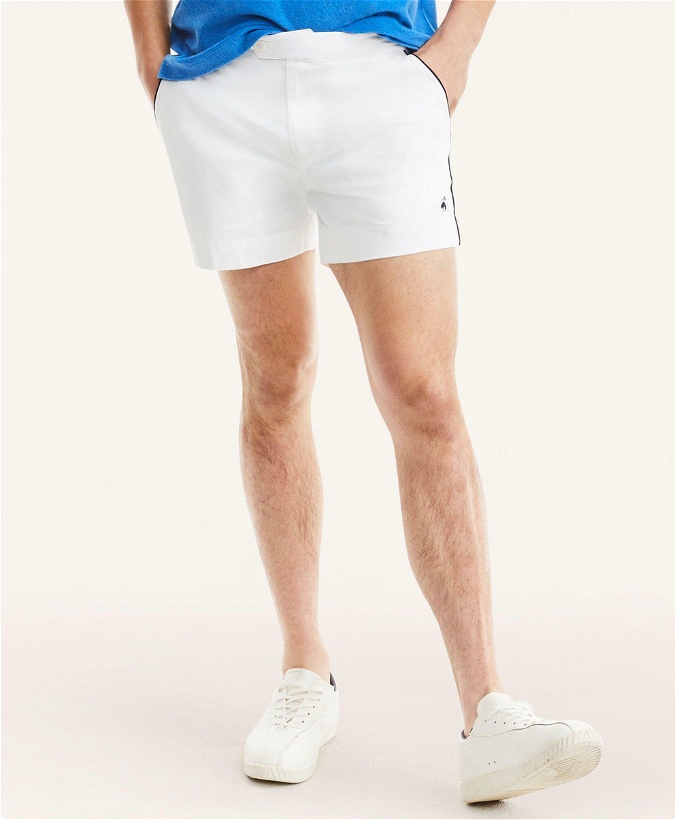 Photo: Brooks Brothers Men's Canvas Tennis Shorts | White