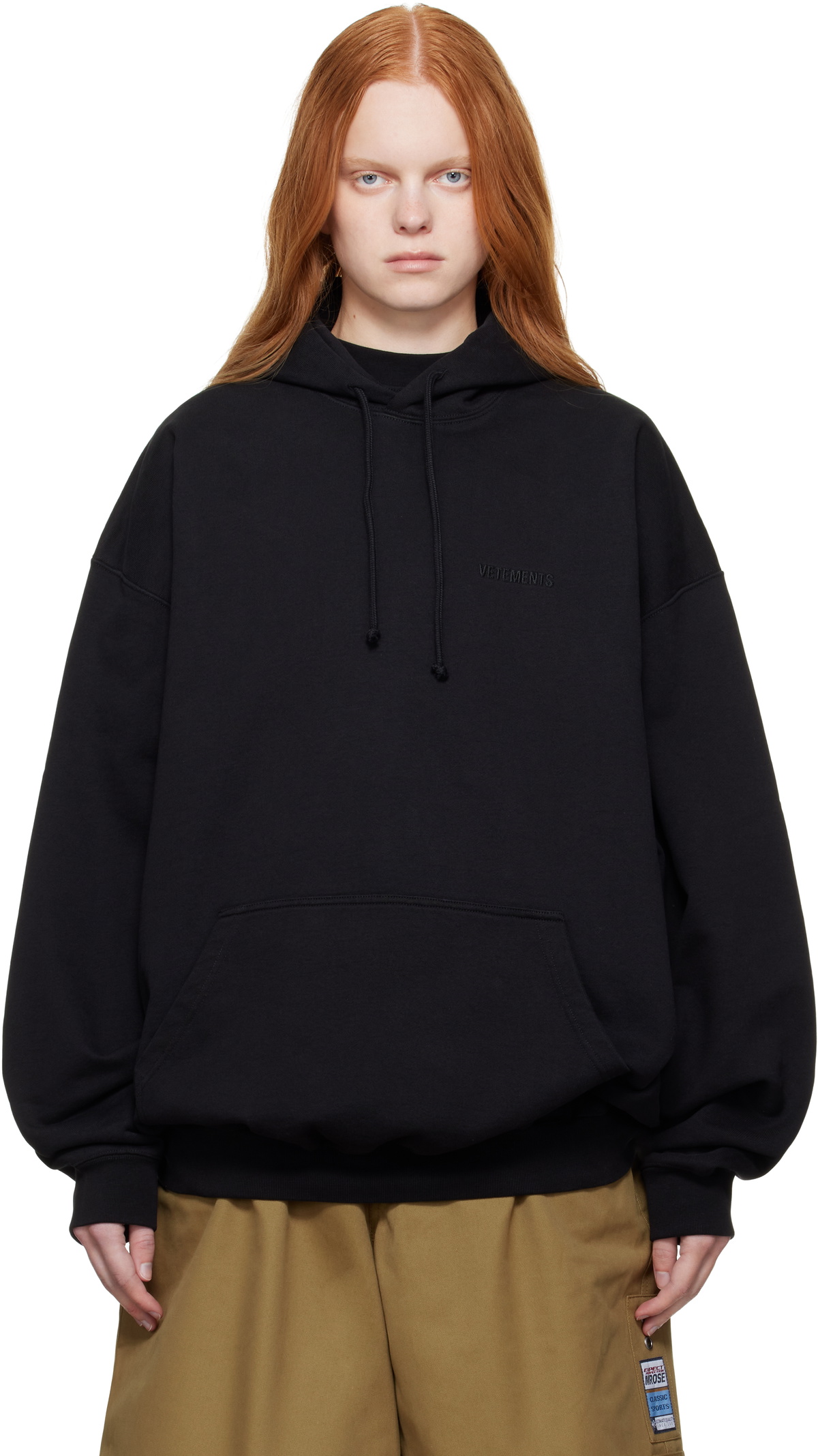 VETEMENTS☆関税込☆ブラック Paris XXXL コットン フーディ Black 'Paris XXXL' Hoodie by VETEMENTS on Sale