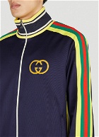 Gucci - Embroidered Logo Track Jacket in Navy