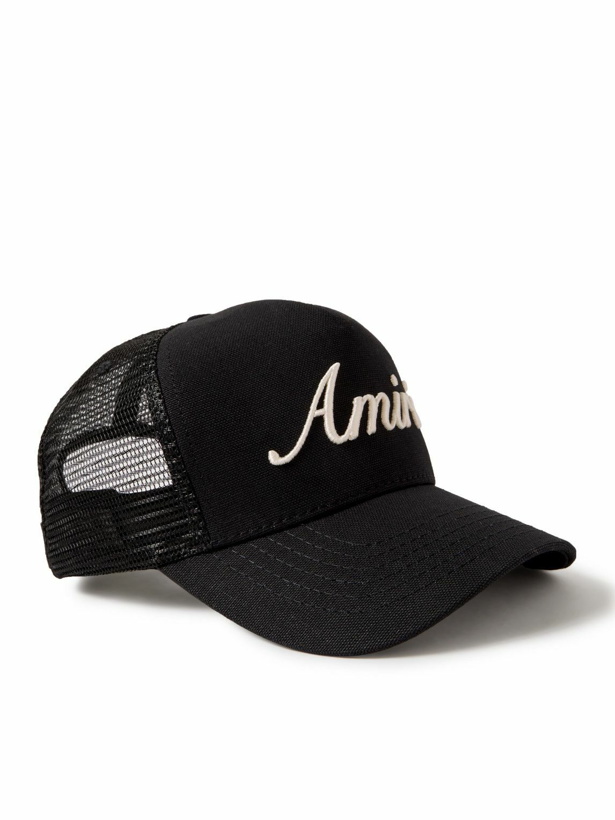 Photo: AMIRI - Logo-Embroidered Cotton-Canvas and Mesh Trucker Hat