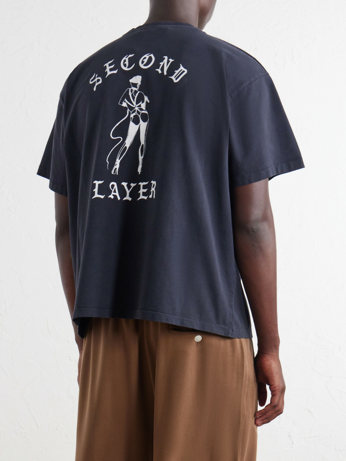 SECOND / LAYER - Printed Cotton-Jersey T-Shirt - Blue