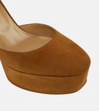 Aquazzura Groove Plateau 120 suede platform pumps