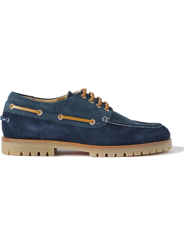 Photo: Paul Smith - Jago Nubuck and Suede Boat Shoes - Blue