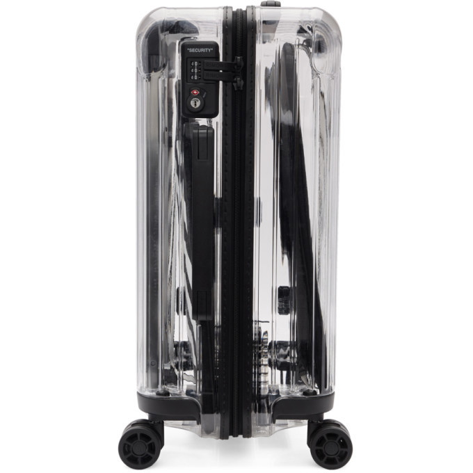 Off White and Rimowa Transparent Carry-On Valise in Black