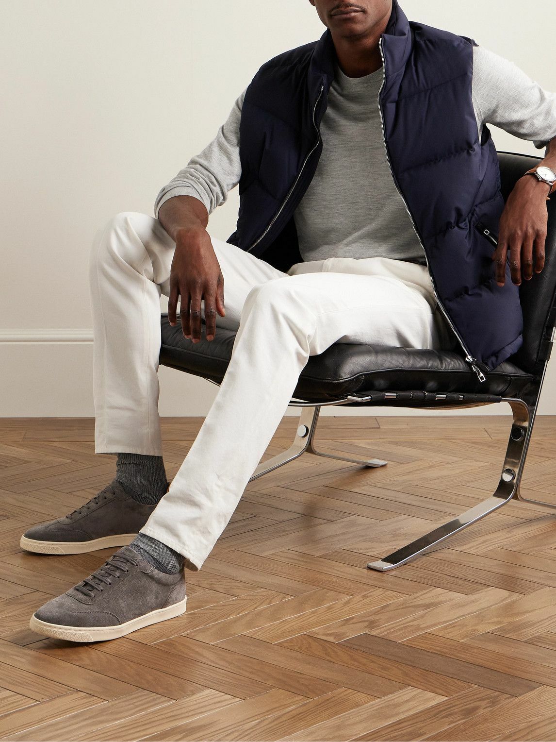 Brunello Cucinelli - Cashmere and Silk-Blend Sweater - Gray