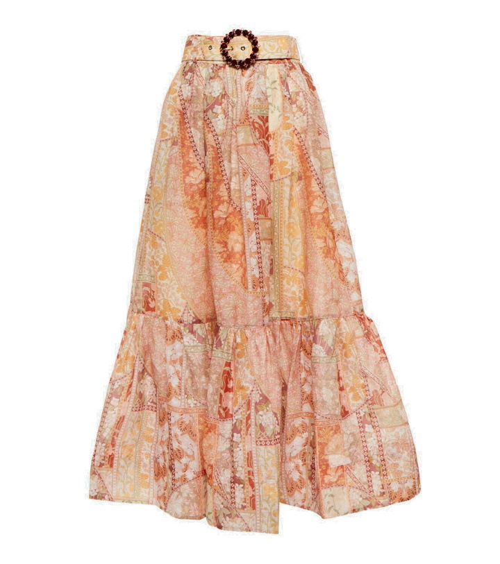 Photo: Zimmermann - Kaleidoscope printed linen and silk maxi skirt