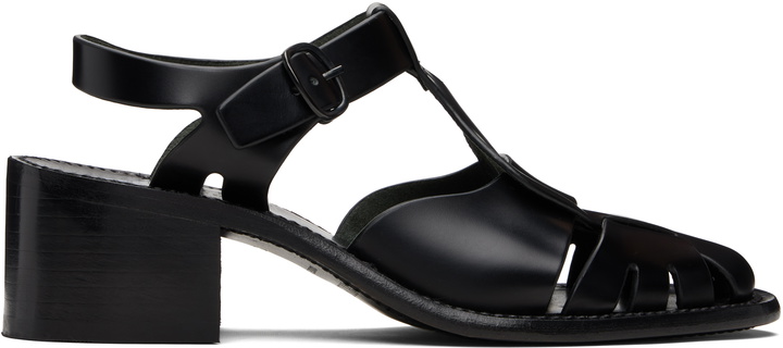 Photo: HEREU Black Pesca Heeled Sandals