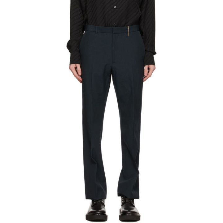 Photo: Rochas Homme Navy Wool Canvas Trousers