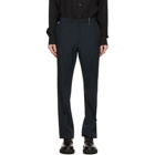 Rochas Homme Navy Wool Canvas Trousers