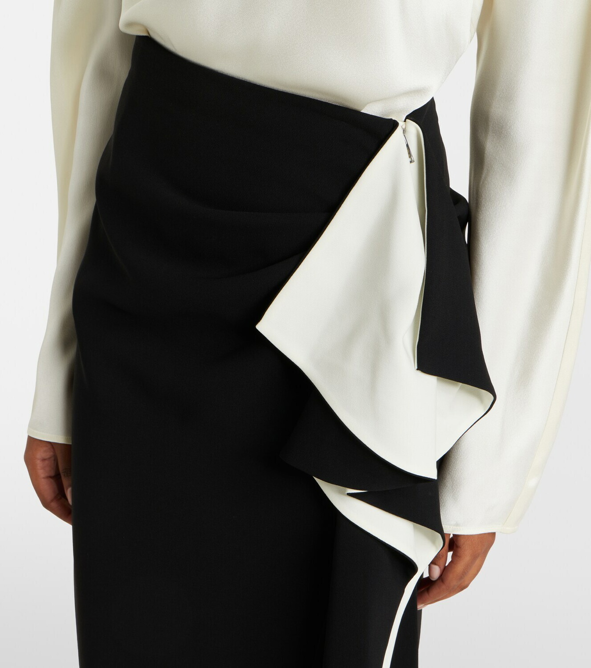 Proenza Schouler Cella ruffled crêpe maxi skirt