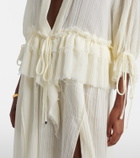 The Attico Ruffled cotton maxi dress