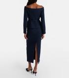 Roland Mouret Bouclé midi skirt
