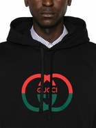 Gucci Black Interlocking G Cotton Hoodie