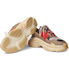 Balenciaga - Triple S Mesh, Nubuck and Leather Sneakers - Men - Multi