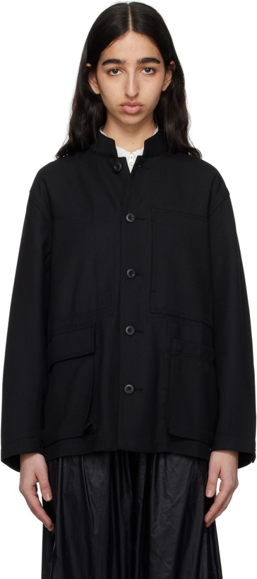 Photo: Snow Peak Black Hybrid Wool Utility Jacket