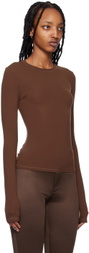 SKIMS Brown Fits Everybody Long Sleeve T-Shirt