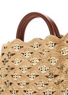 Rabanne 1969 Embellished Raffia Tote - Natural - One Size