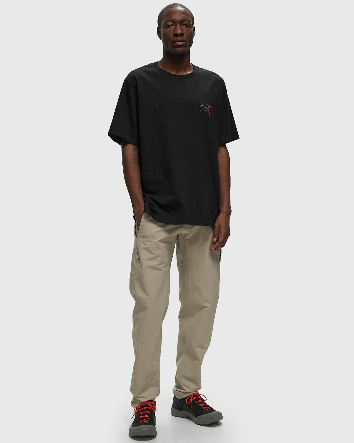 Arc´teryx Kragg Cotton Logo SS M Black Mens Shortsleefe Arc'teryx