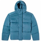 Pangaia Men's FLWRDWN Recycled Nylon Short Puffer Jacket in Storm Blue