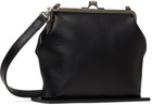 Y's Black Metal Clasp Bag