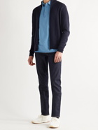 LORO PIANA - Mélange Baby Cashmere and Silk-Blend Zip-Up Cardigan - Blue