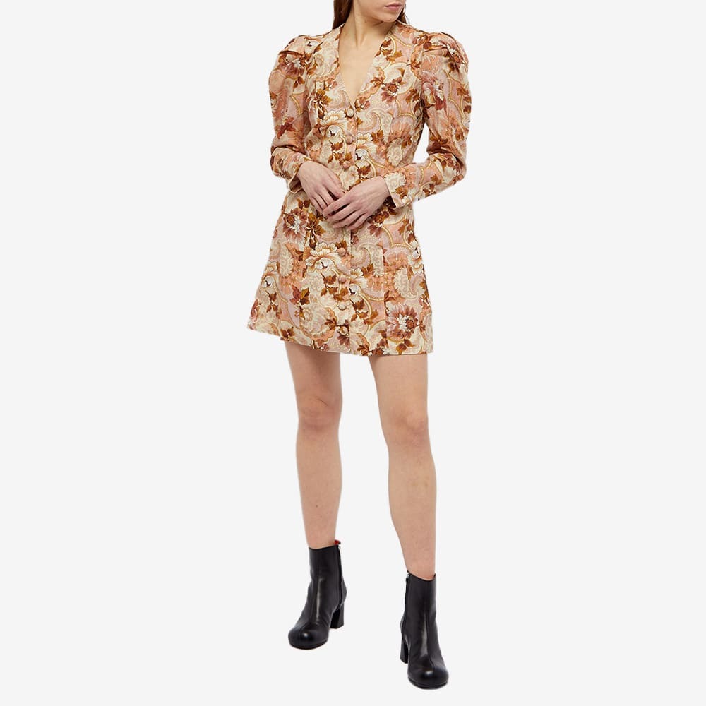 ALMAIS Women's Phillipa Puff Sleeve Mini Dress in Blush Floral ALMAIS