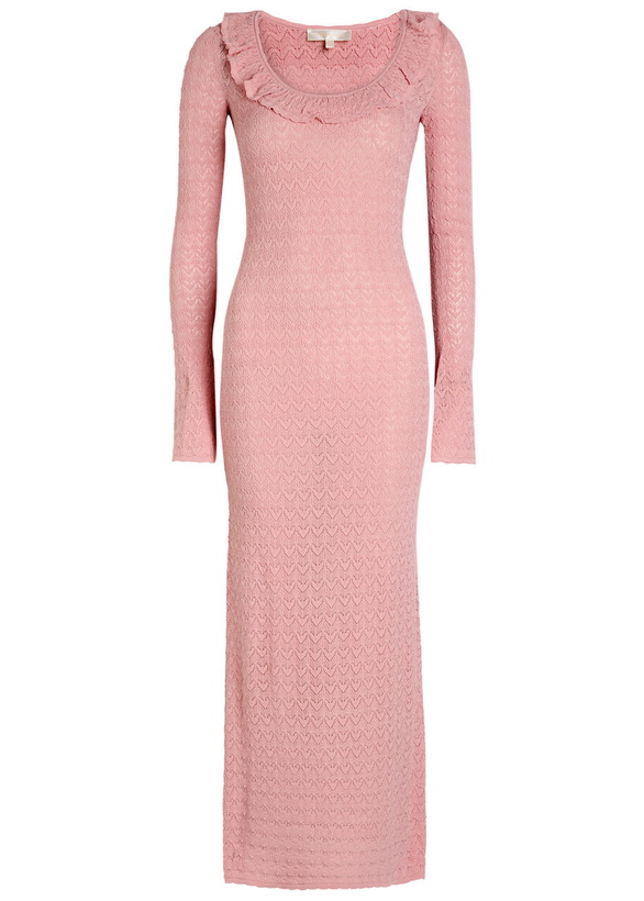 Photo: Loveshackfancy Tawnie Fine-knit Midi Dress Pink