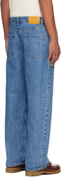 Small Talk Studio Blue Jacquard Stripe Jeans