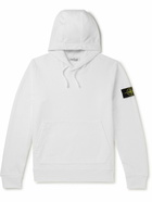 Stone Island - Logo-Appliquéd Cotton-Jersey Hoodie - White