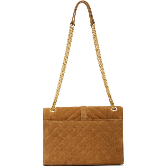 Saint Laurent Tan Medium Suede Envelope Bag Saint Laurent