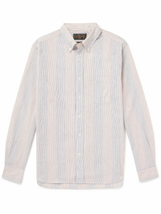 Photo: Beams Plus - Striped Cotton-Twill Shirt - White