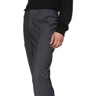 Tibi SSENSE Exclusive Grey Wool Windowpane Check Trousers
