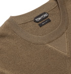 TOM FORD - Slim-Fit Cotton-Blend Piqué Sweater - Green