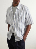 NN07 - Striped Cotton-Poplin Shirt - Blue