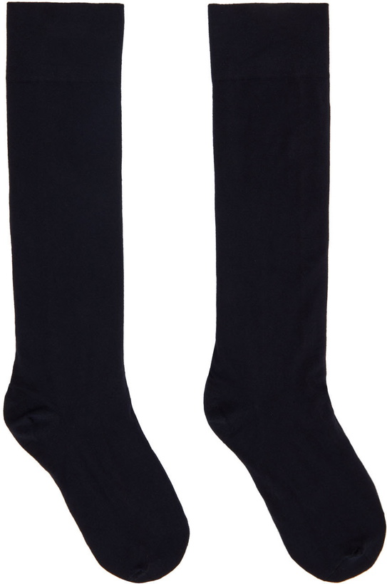 Photo: Wolford Navy Velvet Socks